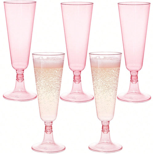 20/10pcs Pink Champagne Cups, Perfect For Wedding Season Themed Parties And Desserts, Suitable For Mousse, Pudding And Ice Cream. Ideal For Weddings, Parties, Birthdays And Graduation Ceremonies, Thes