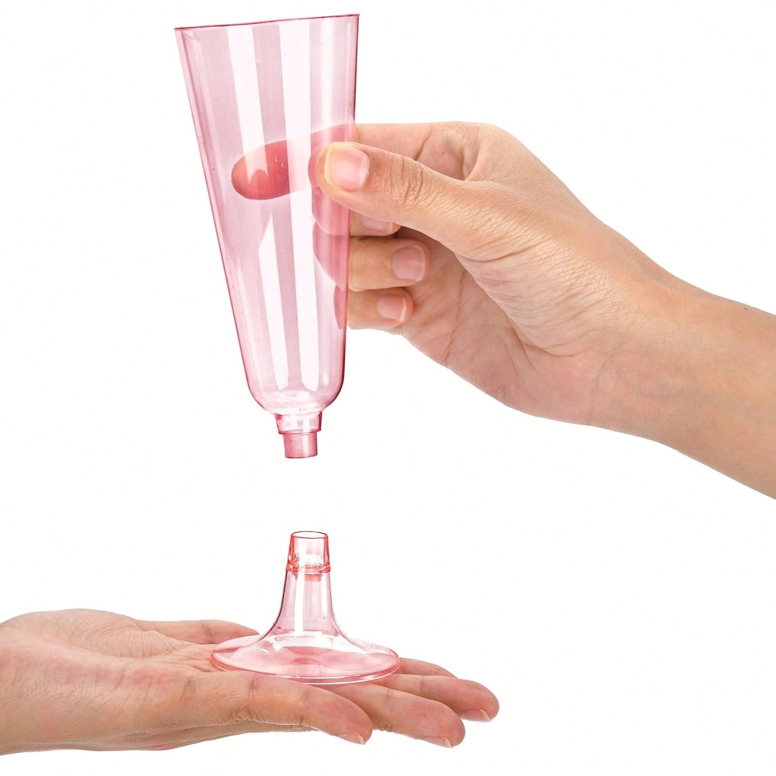20/10pcs Pink Champagne Cups, Perfect For Wedding Season Themed Parties And Desserts, Suitable For Mousse, Pudding And Ice Cream. Ideal For Weddings, Parties, Birthdays And Graduation Ceremonies, Thes