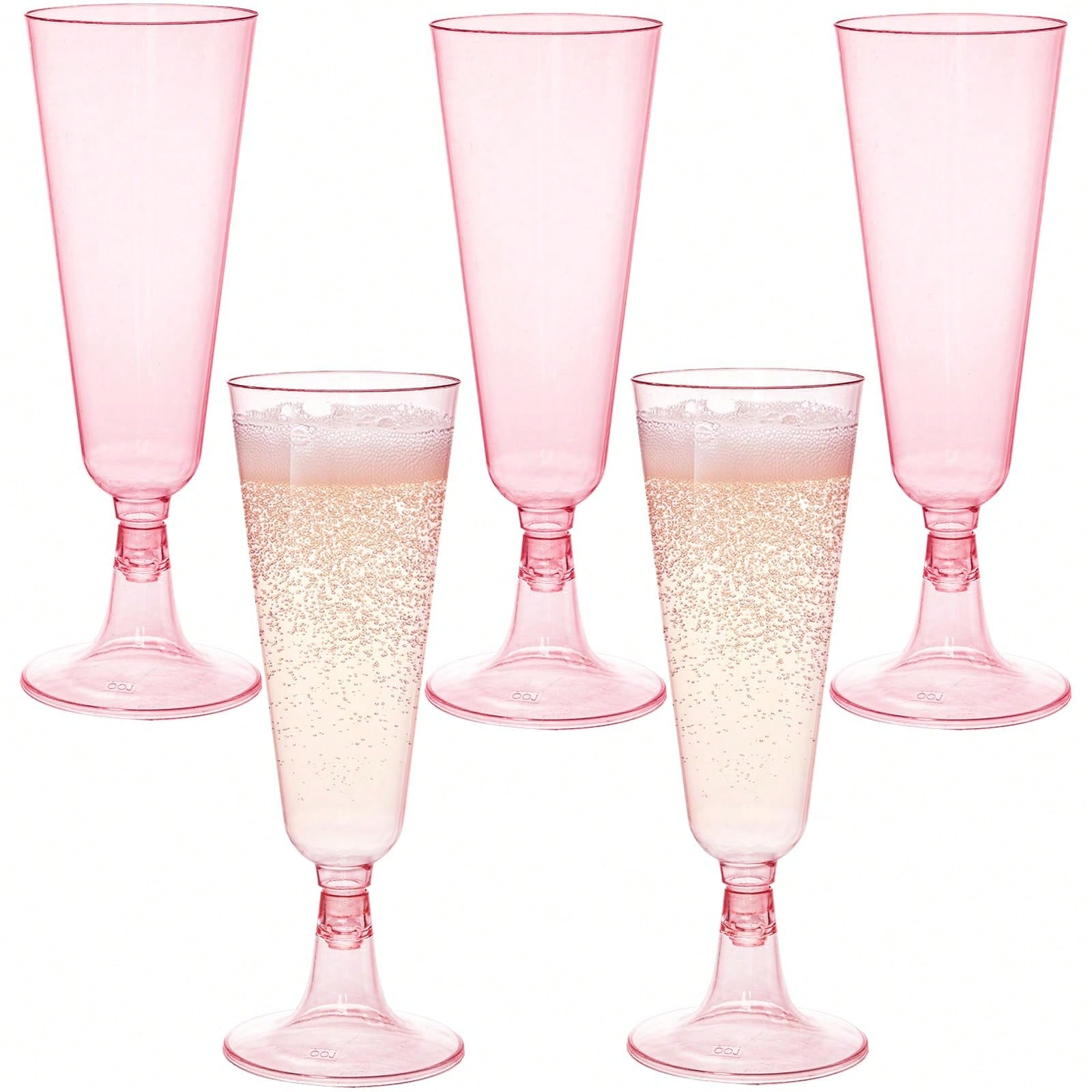 20/10pcs Pink Champagne Cups, Perfect For Wedding Season Themed Parties And Desserts, Suitable For Mousse, Pudding And Ice Cream. Ideal For Weddings, Parties, Birthdays And Graduation Ceremonies, Thes