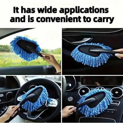 20/16/12/6pcs All-In-One Car & Motorcycle Cleaning Kit: Dusting Brush, Wheel Brush, Short Handle Cleaning Brush, Blue Air Vent Brush, Long Handle Cleaning Brush, Glove, Blue Microfiber Cloth, Deep Pol