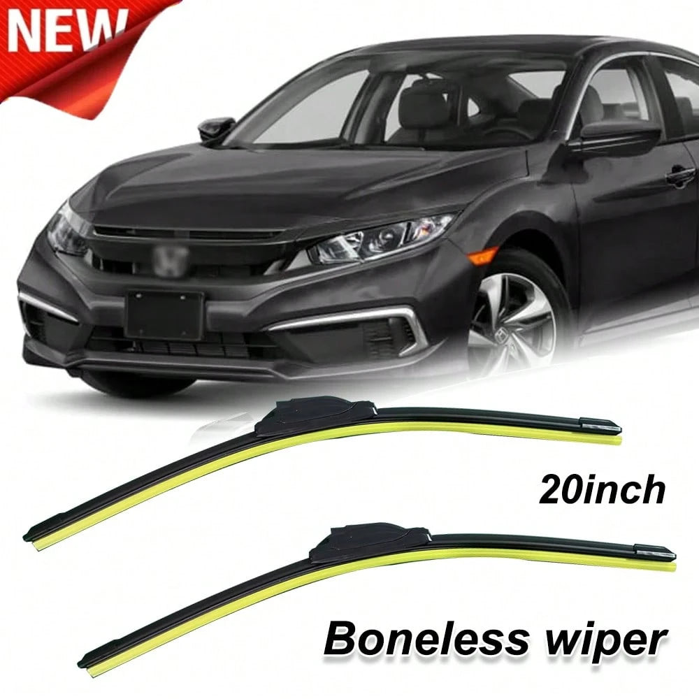 20 Inch Premium All Season Automotive Front Windshield Natural Rubber Wiper Blades (2 Pack)