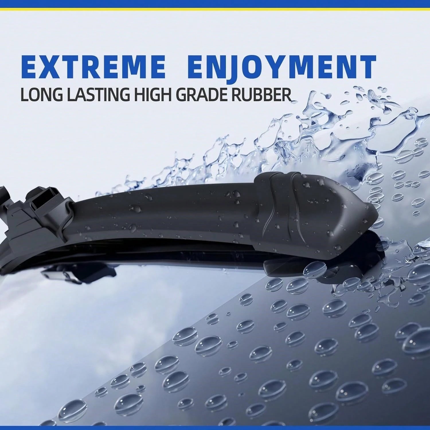 20 Inch Premium All Season Automotive Front Windshield Natural Rubber Wiper Blades (2 Pack)