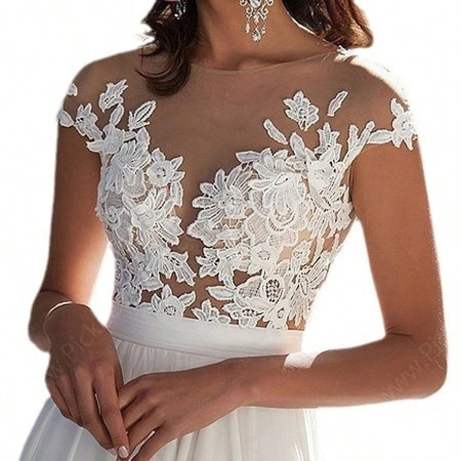 2025 New European And American Wedding Dress Sexy Lace Slit Evening Gown Long Dress