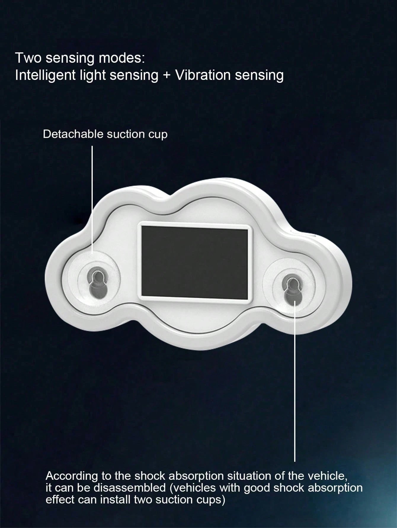 2026 New Cloud-Shaped Solar LED Car Interior Ambient Light, Heart-Shaped Neon Rear Window Decoration, Sensor-Activated 5-Mode Mood Light, Cute Aesthetic Car Accessory For Women And Girls, Romantic Veh