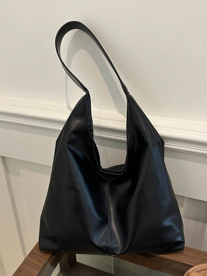 2026 New Fashion Solid Color Commuter Tote Bag, Minimalist Niche Design Underarm Bag, Stylish Large Capacity Shoulder Bag, Office
