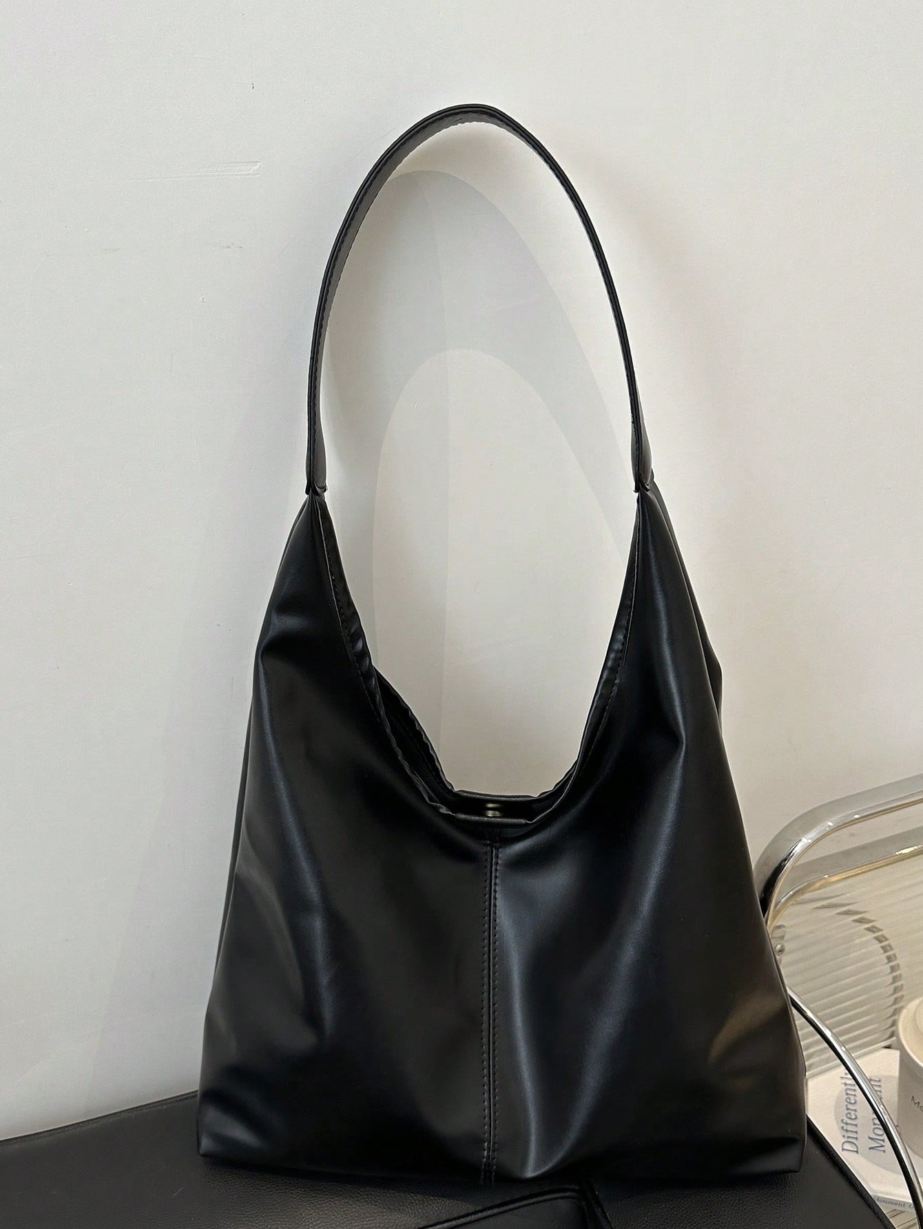 2026 New Fashion Solid Color Commuter Tote Bag, Minimalist Niche Design Underarm Bag, Stylish Large Capacity Shoulder Bag, Office