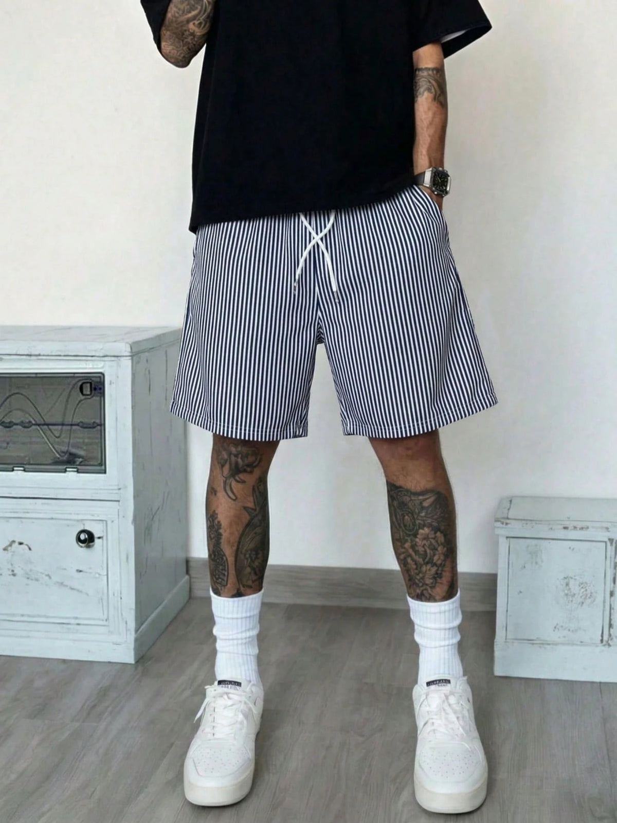 2026 New GRDR Men's Vacation Style Striped Shorts, Casual Comfortable Outgoing Minimalist Pants, Knee-Length,Free Shipping