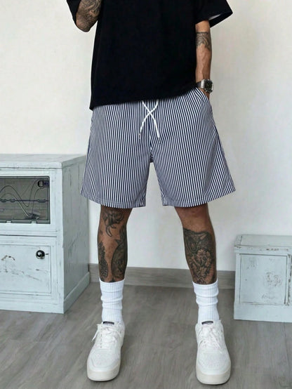 2026 New GRDR Men's Vacation Style Striped Shorts, Casual Comfortable Outgoing Minimalist Pants, Knee-Length,Free Shipping