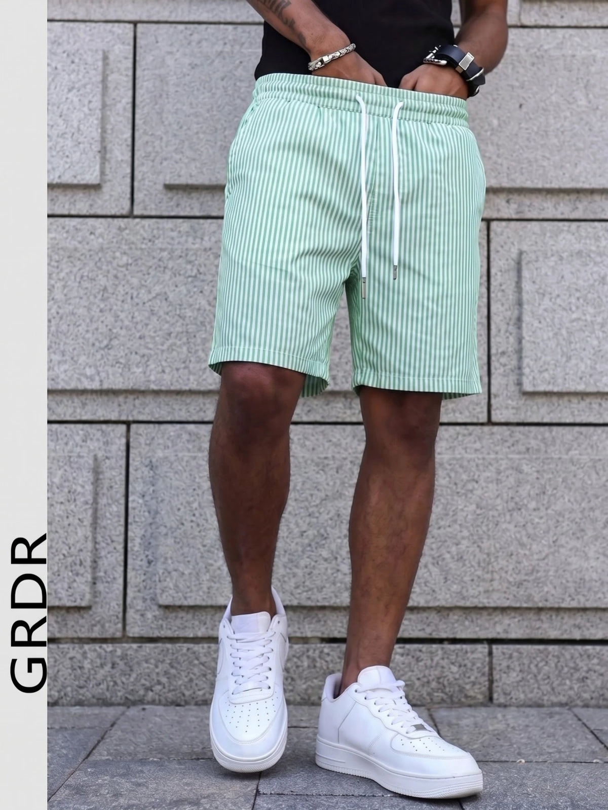 2026 New GRDR Men's Vacation Style Striped Shorts, Casual Comfortable Outgoing Minimalist Pants, Knee-Length,Free Shipping