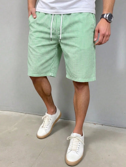 2026 New GRDR Men's Vacation Style Striped Shorts, Casual Comfortable Outgoing Minimalist Pants, Knee-Length,Free Shipping