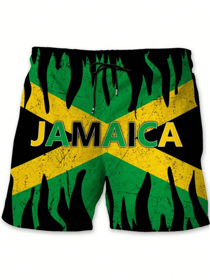 2026 New Jamaica Flag Design Featuring Vibrant Tropical Colors Symbolizing The Caribbean Heritage With Bold Flames For An Energetic Look,Free Shipping