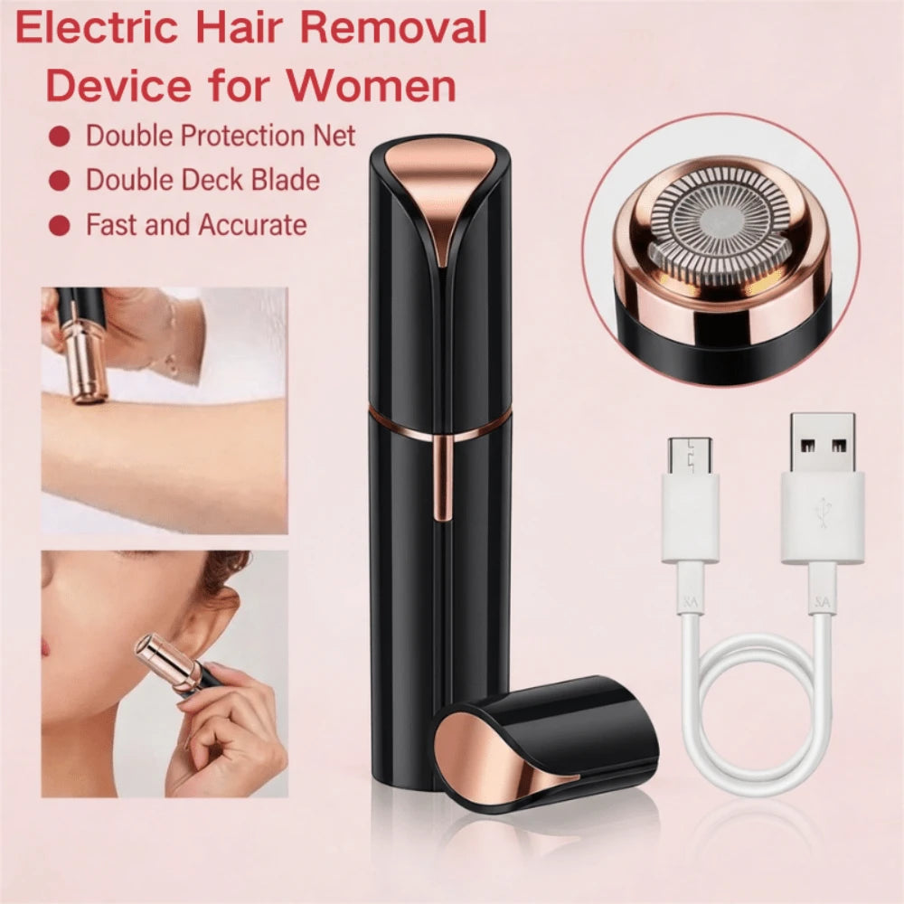 2026 New Women Electric Facial Hair Remover, Gentle Painless Mini Shaver With LED Light, Portable Travel Hair Trimmer, Convenient Daily Grooming Tool, Practical Holiday Gift Choice
