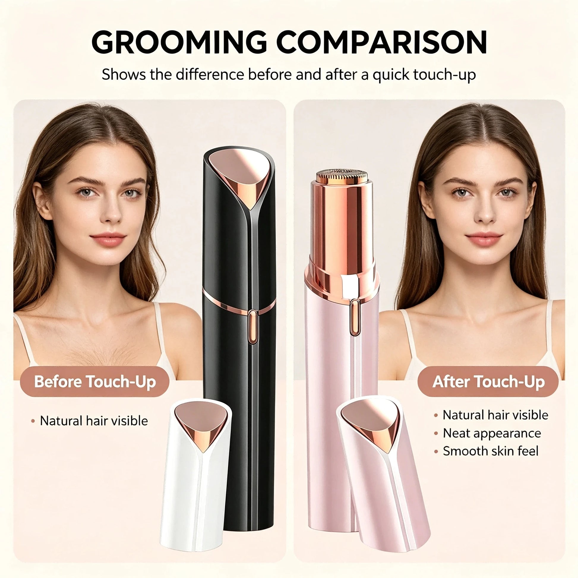 2026 New Women Electric Facial Hair Remover, Gentle Painless Mini Shaver With LED Light, Portable Travel Hair Trimmer, Convenient Daily Grooming Tool, Practical Holiday Gift Choice