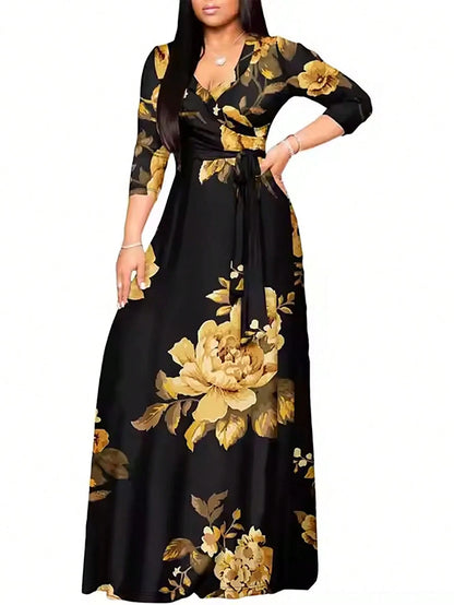 2026 Women's V-Neck Cinched Waist Slim Fit Dress, Spring/Summer Milk Silk Lightweight Elegant