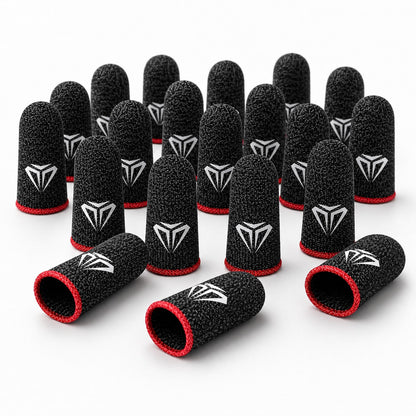 20PCS Gaming Finger Sleeves, Ultra- 0.3mm Silver Fiber Thumb Sleeves, Anti- Sweat Smooth Touchscreen Gloves Game Controller, Mobile Phone Tablet, Fingers Protectors