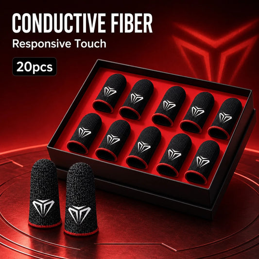 20PCS Mobile Gaming Finger Sleeves, Breathable Conductive Thumb Covers For Phone Tablet Touchscreen Use