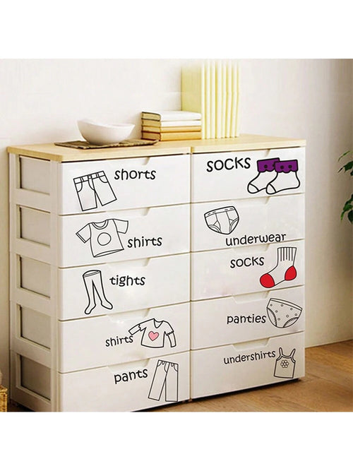 20pcs/Set Clothing Label Stickers For Kids' Bedroom Closet Decoration, Self-Adhesive Background Paper, Suitable For Children's Room Closet Decoration Baby Shower Family Decorations Gifts