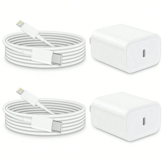 20W Fast Charging Adapter Kit, 3.3Ft/100cm Type C To Lightning Fast Charging Data Cable, Charger Set Compatible With IPhone 14/13/12/11 Pro Max Plus/8/7/IPod