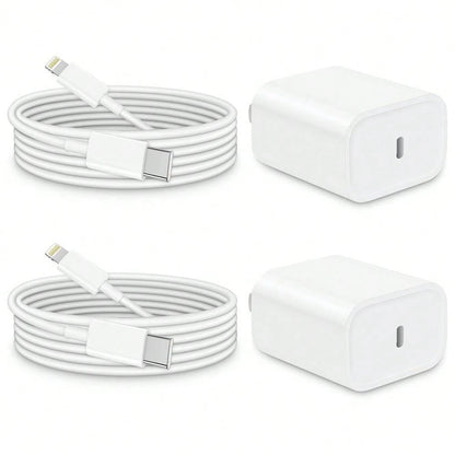 20W Fast Charging Adapter Kit, 3.3Ft/100cm Type C To Lightning Fast Charging Data Cable, Charger Set Compatible With IPhone 14/13/12/11 Pro Max Plus/8/7/IPod