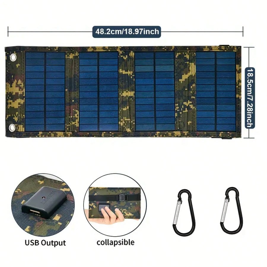 20WPortable Foldable Solar Panel; USB Charger- Lightweight, Emergency Power For Hiking, Camping, Backpacking & Cycling Solar Panel Charger Solar Battery Charger Guidelines For The Use Of Solar Panels