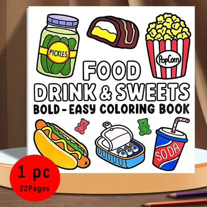 22 Vibrant, Simple & Easy To Color Pumpkins, Falling Leaves, Cozy Sweaters And Autumn Themed Illustrations, Suitable For All Ages