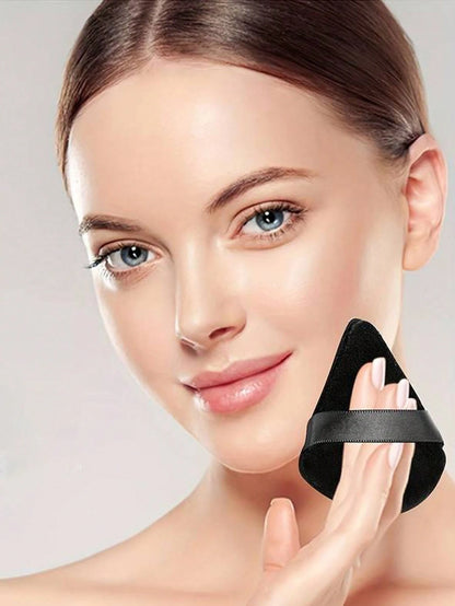 24/15/8/3pcs Triangle Velvet Powder Puff, Face Powder Puff, Reusable Powder Puff, Face And Eye Makeup Powder Puff, Soft Foundation Powder Puff, Foundation Dry Powder Makeup Tool, Makeup Accessory, Mak