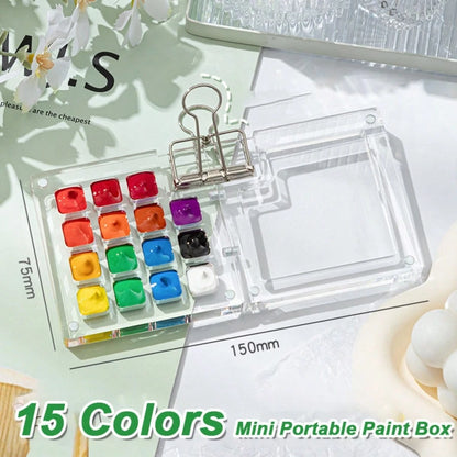 24-Piece Artist Watercolor Paint Set With Iridescent Metallic Colors – Professional Grade Portable Box With Mixing Palette, Water Brush Pens, And High-Quality Paper – Essential Art Supplies For Sketch