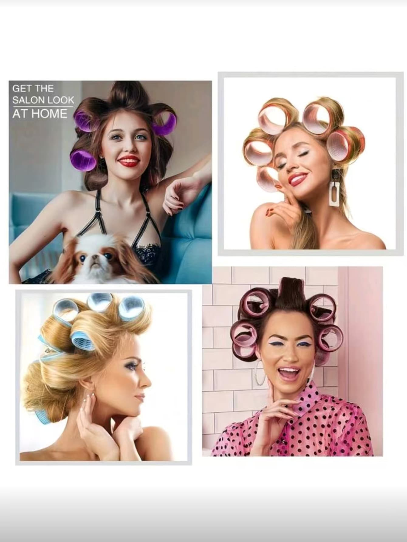 24pcs/Set Women's Hair Curlers, Including Self-Adhesive Hair Rollers And Clips, Suitable For Women/Girls, Reusable, Durable, Daily Essential, Time-Saving And Convenient, Hair Styling Tool