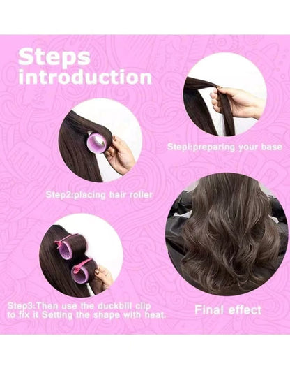 24pcs/Set Women's Hair Curlers, Including Self-Adhesive Hair Rollers And Clips, Suitable For Women/Girls, Reusable, Durable, Daily Essential, Time-Saving And Convenient, Hair Styling Tool