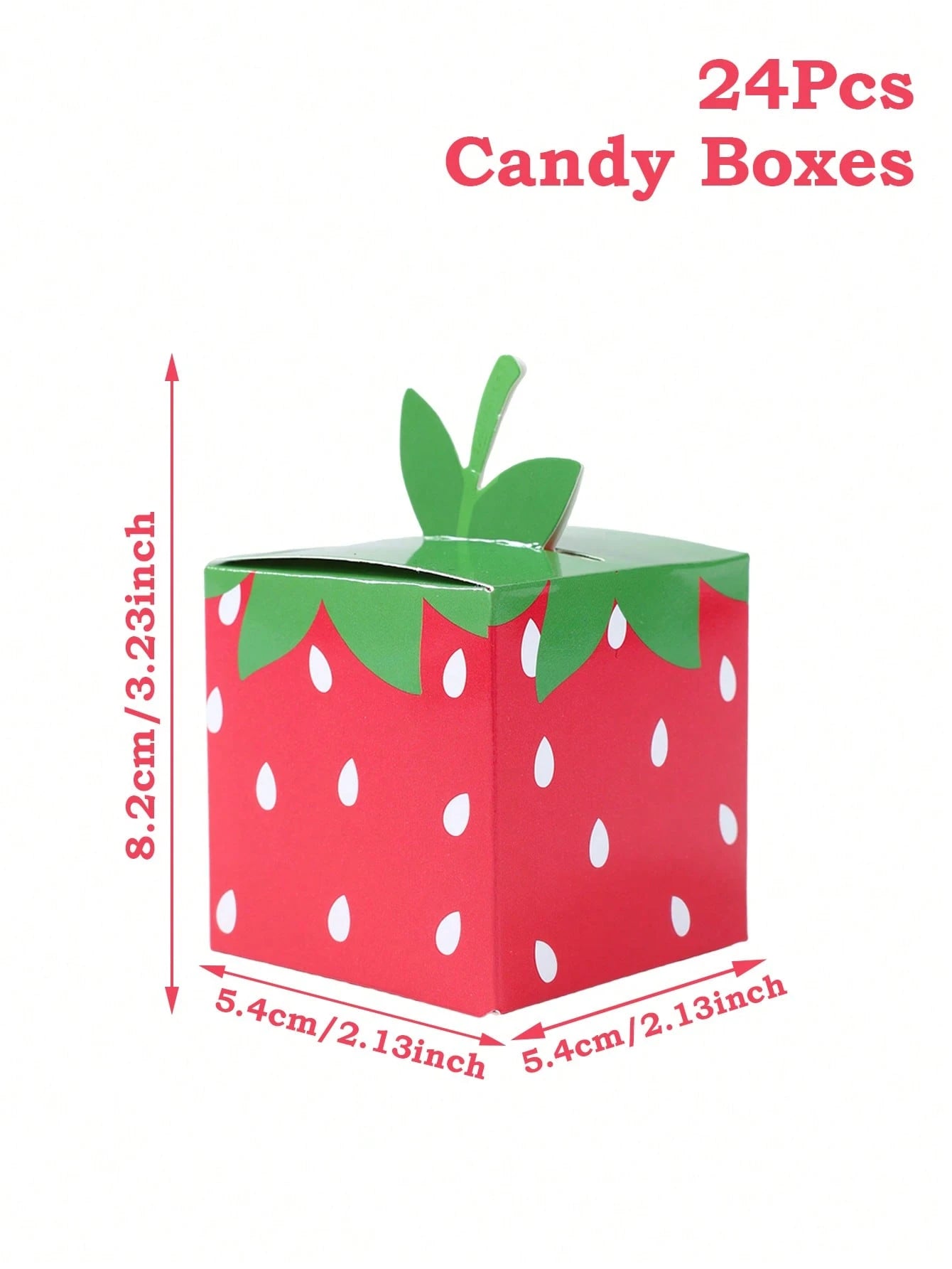 24pcs Strawberry Gift Box, Wedding Candy Bags, Bride Party Decor, Strawberry Themed Party Decorations, Baby Shower Party Supplies, Baby Shower Party Favors, Birthday Party Supplies, Summer Party Decor