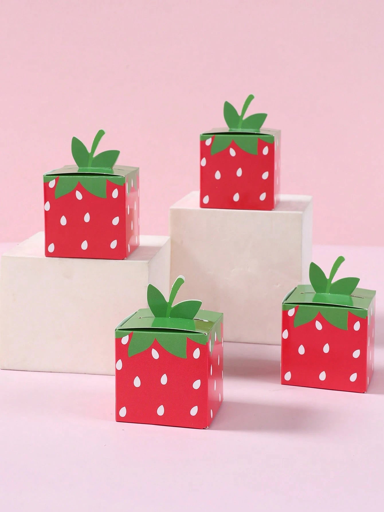 24pcs Strawberry Gift Box, Wedding Candy Bags, Bride Party Decor, Strawberry Themed Party Decorations, Baby Shower Party Supplies, Baby Shower Party Favors, Birthday Party Supplies, Summer Party Decor