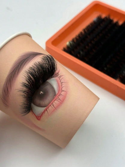 256PCS Individual Clusters Eyelash Extensions Mega Soft & Voume Fluffy 100D+200D Cluster Eyelash Extensions 3D Effect 12-26MM Fluffy Lash Extension DD Curl Individual Lashes Cluster Lashes DIY At Home