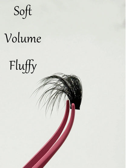 256PCS Individual Clusters Eyelash Extensions Mega Soft & Voume Fluffy 100D+200D Cluster Eyelash Extensions 3D Effect 12-26MM Fluffy Lash Extension DD Curl Individual Lashes Cluster Lashes DIY At Home