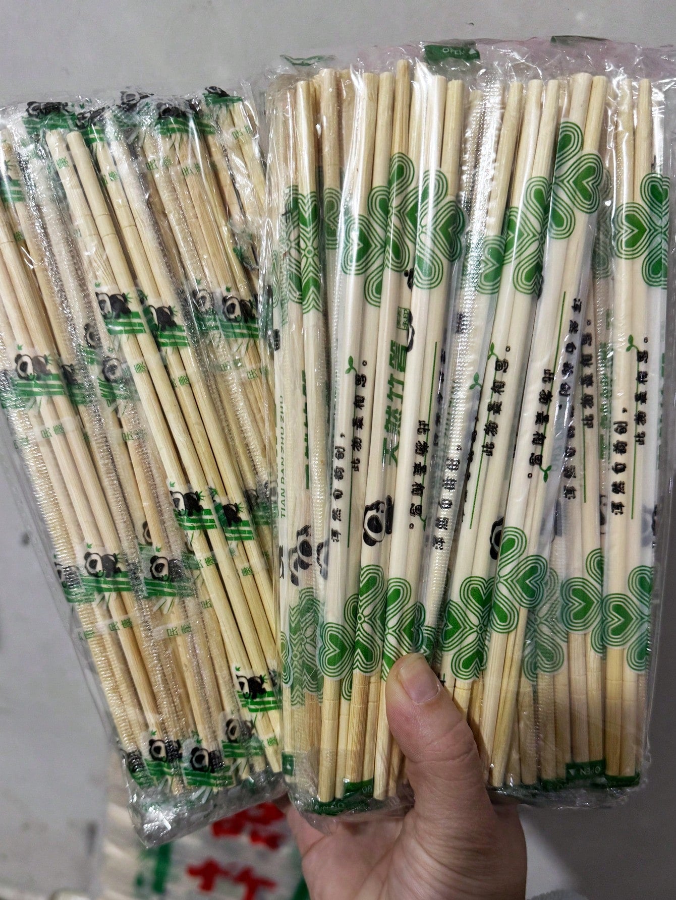 25pcs/50pcs/100pcs/150pcs Disposable Packed Bamboo Round Chopsticks For Takeout