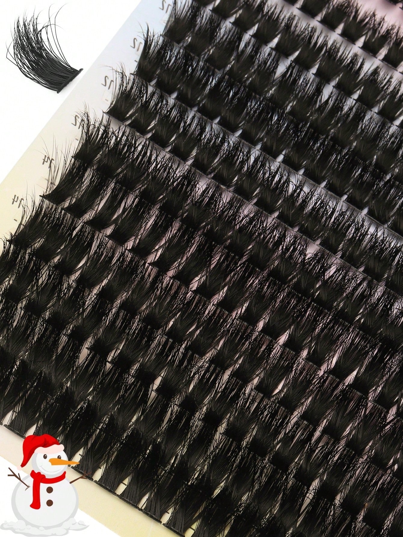 280pcs 80D&60D Mix Cluster Eyelash, 0.07mm Thickness, D Curl, 8mm-16mm Mix Length, Natural Style Russian Flat Dense Fluffy Handmade Mink Eyelash Cluster For Halloween Theatrical Makeup, Festival Makeu