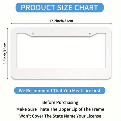 2D Flat Blue And Purple Butterfly Number Plate Frame, With Black Border| 12.2X 6.3inch Rust-Proof And Waterproof Aluminum License Plate Cover, Suitable For Standard American License Plates, Compati