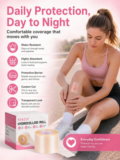 2In*5ft Body Gel Scar Patch, Transparent Invisible Design To Cover Blemishes, Portable And Easy To Use, Hydrocolloid Scar Patch, Hydrocolloid Dressing Roll, Cuttable, Wound Dust-Proof, Waterproof, Car