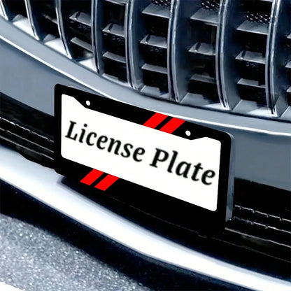 2PC Aluminum US Standard Size License Plate Frame, Stylish Design Holiday Celebrations, Fits 12x6inch, Car Enthusiasts, Durable And, Personalization, Great Any Occasion!