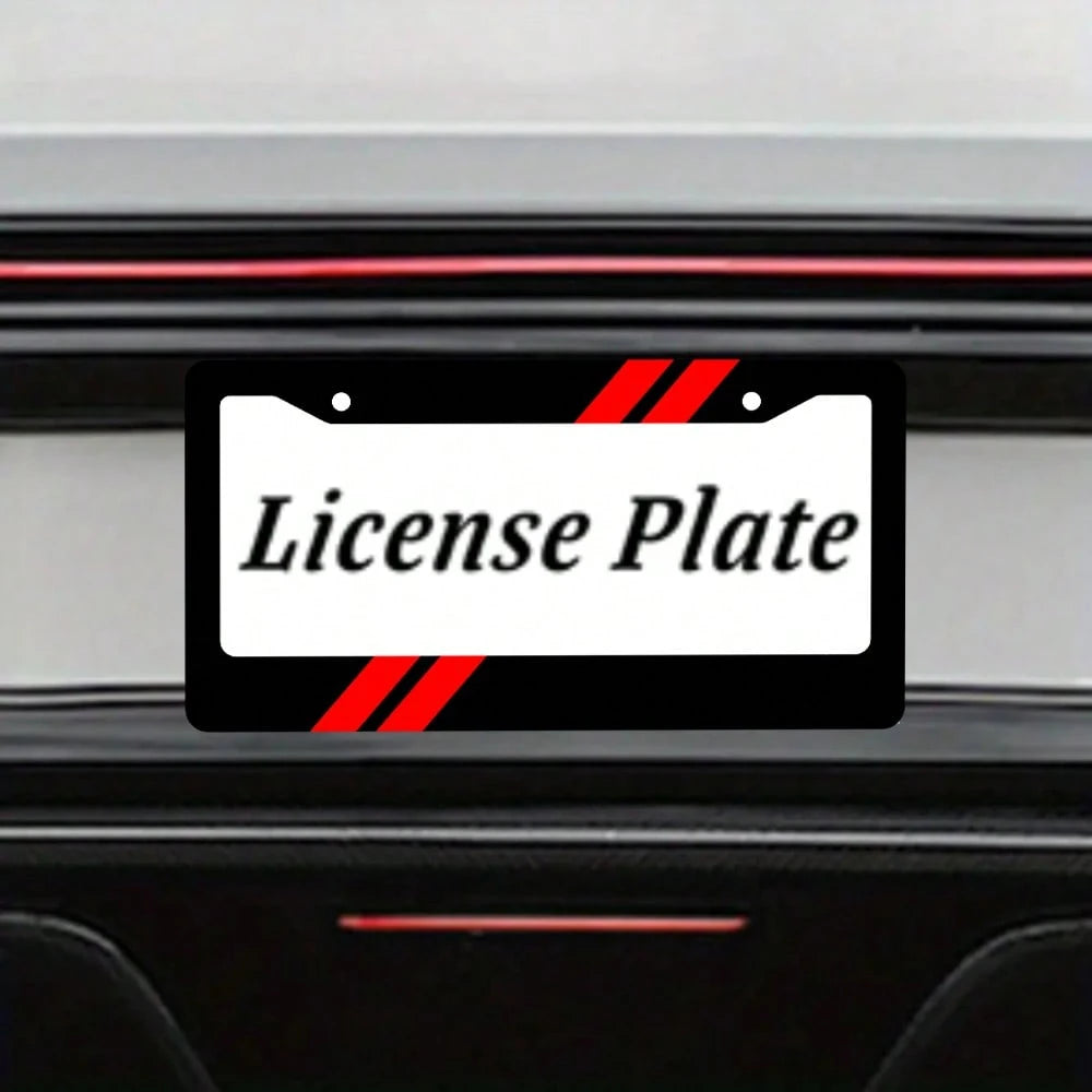 2PC Aluminum US Standard Size License Plate Frame, Stylish Design Holiday Celebrations, Fits 12x6inch, Car Enthusiasts, Durable And, Personalization, Great Any Occasion!