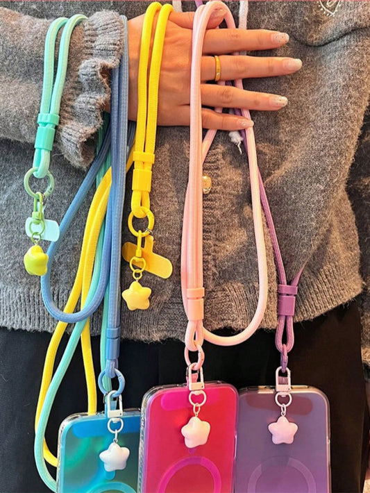 2pcs/1PC Adjustable Woven Nylon Phone Lanyard Crossbody Strap, Suitable For Outdoor Travel, Hiking, Unisex, Short Phone Holder, Smartphone Wrist Strap, Smartphone Protective Case Lanyard, Keychain, Mo