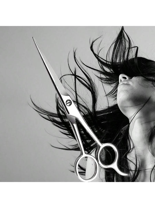2pcs/1pc Professional Hair Cutting Scissors- Stainless Steel Professional Hair Cutting Scissors- Total Lengths 7/6.5/6/5.5 Inches- Unisex Razor Blade Hair Cutting Scissors- High Quality Hair Cutti