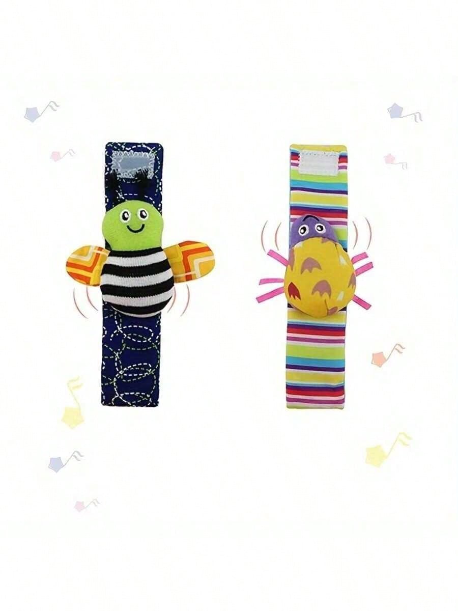 2pcs/4pcs Baby Wrist Rattle Socks Toys, Newborn Socks Toys, Foot Positioner And Wrist Rattle Set, Baby Rattle Socks Toys, Soft Sensory Toys, Suitable For Toddlers And Newborns, Halloween Theme
