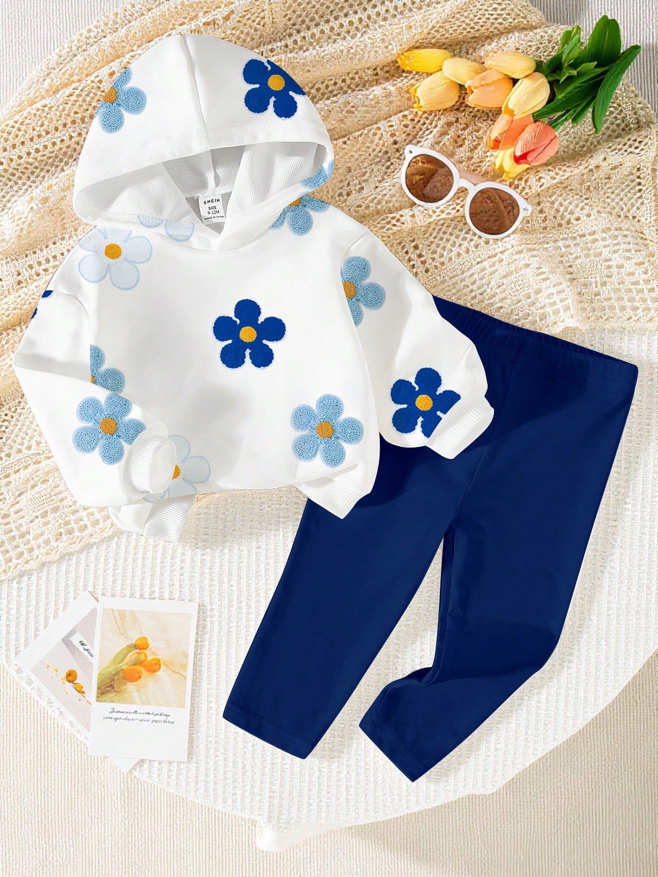 2pcs Baby Girl Casual Fashion Minimalist Sweet Cute Bow & Cat Print Hooded Sweatshirt Pullover And Pink Leggings, Suitable For Autumn/Winter