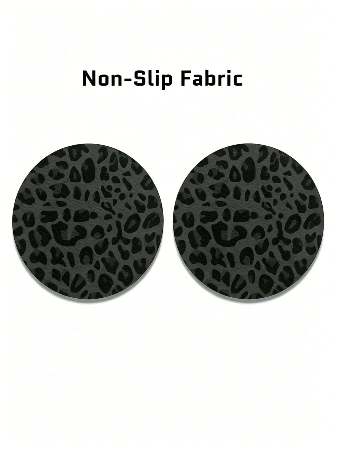 2pcs Black Leopard Print Car Cup Coasters- Non-Slip Design, 7cm Diameter. Made Of Natural Rubber Material, Washable. Each Weighs Only 10g, Perfect Accent For Your Car Interior. Not Only Suitable For