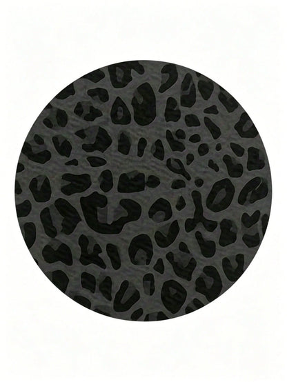 2pcs Black Leopard Print Car Cup Coasters- Non-Slip Design, 7cm Diameter. Made Of Natural Rubber Material, Washable. Each Weighs Only 10g, Perfect Accent For Your Car Interior. Not Only Suitable For