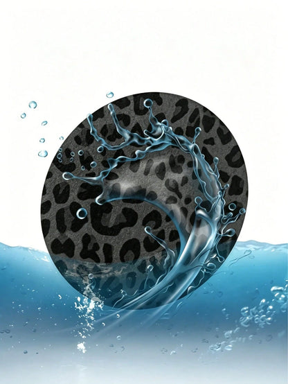2pcs Black Leopard Print Car Cup Coasters- Non-Slip Design, 7cm Diameter. Made Of Natural Rubber Material, Washable. Each Weighs Only 10g, Perfect Accent For Your Car Interior. Not Only Suitable For