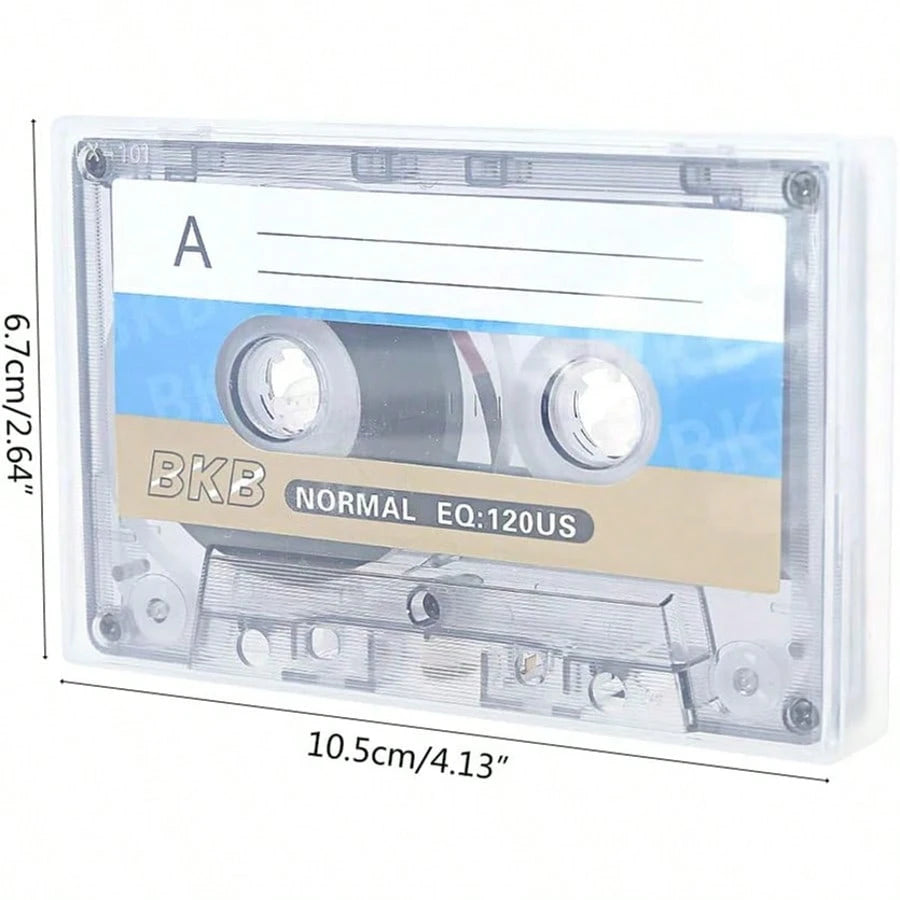 2Pcs Blank Cassette Tape, 60 Mins Magnetic Audio Tape For Speech & Music Recording, Compatible With Standard Cassette Recording Player