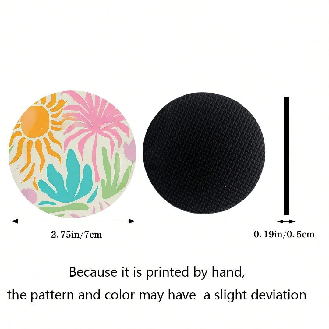 2pcs Car Cup Coaster Stylish & Durable Fast-Drying Non-Slip Car Cup Mat
