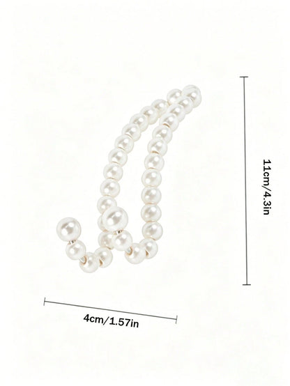 2pcs Car Seat Backrest Hooks, Car Interior Pearl Storage Hooks, Suitable For Rear Seats