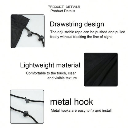 2pcs Car Sun Shade Curtains, Anti-UV Heat Insulation Front & Rear Seat Divider Curtains For RV